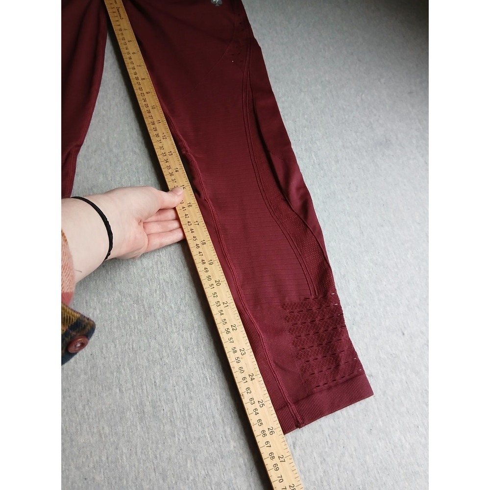 Zero Foxtrot Leggings XL Seamless Stretch Yoga Burgundy Compression Booty Lift - Picture 4 of 13